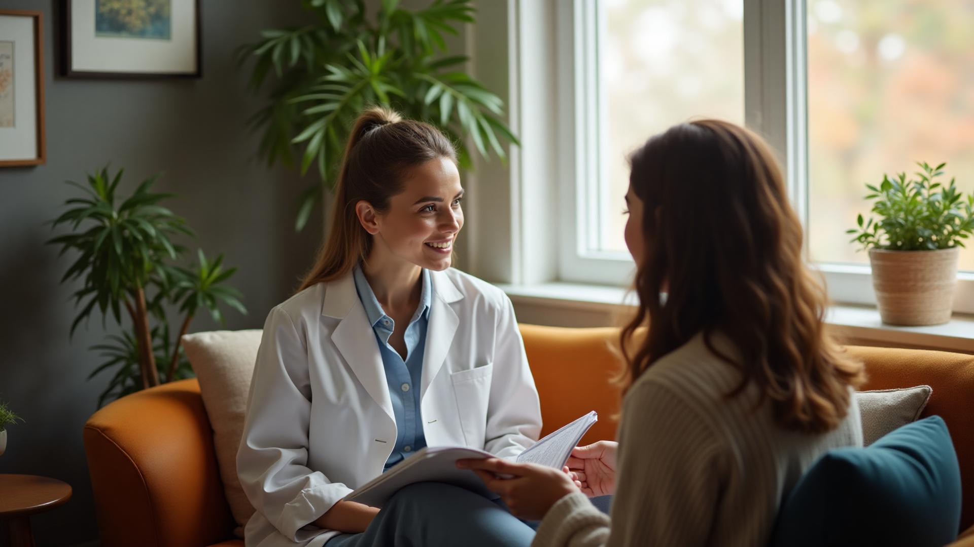 Therapist in session